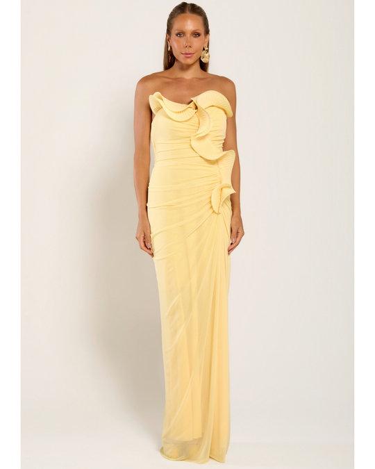 Foto do produto Vestido Longo Amarelo Manteiga Chianti