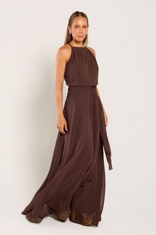 Foto do produto Vestido Longo Marrom Sevilha