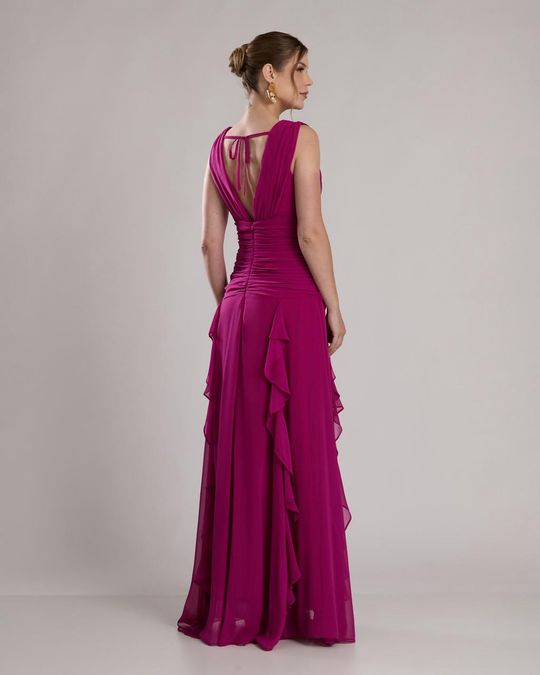 Foto do produto Vestido Longo Fúcsia Tahiti 