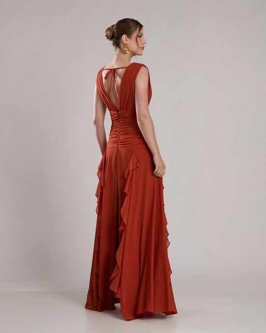 Foto do produto Vestido Longo Terracota Tahiti