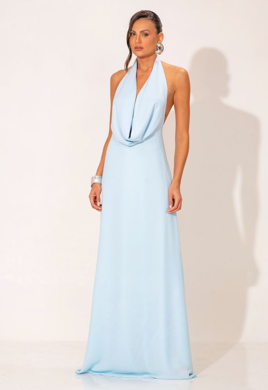 Foto do produto Vestido Longo Azul Serenity Marrocos