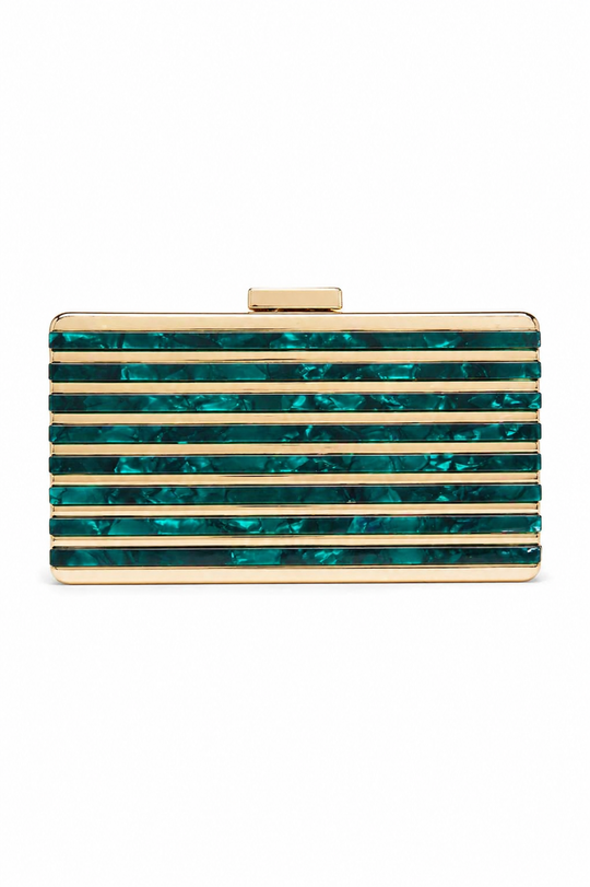 Foto do produto Clutch Perolada Verde Esmeralda