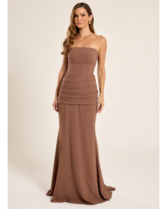 Foto do produto Vestido Longo Marrom Marselha