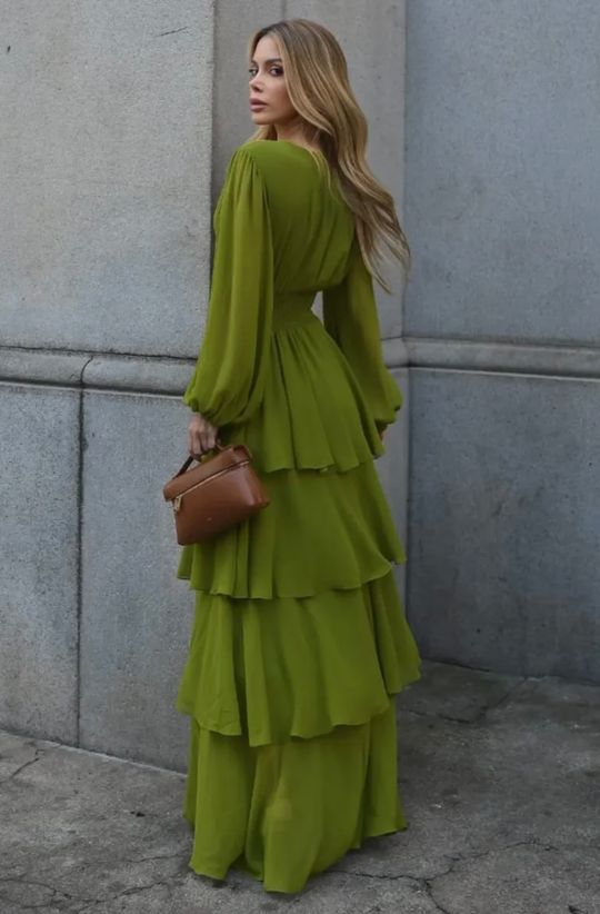 Foto do produto Vestido Longo Verde Oliva Nice 