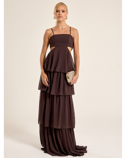 Foto do produto Vestido Longo Marrom Pernambuco