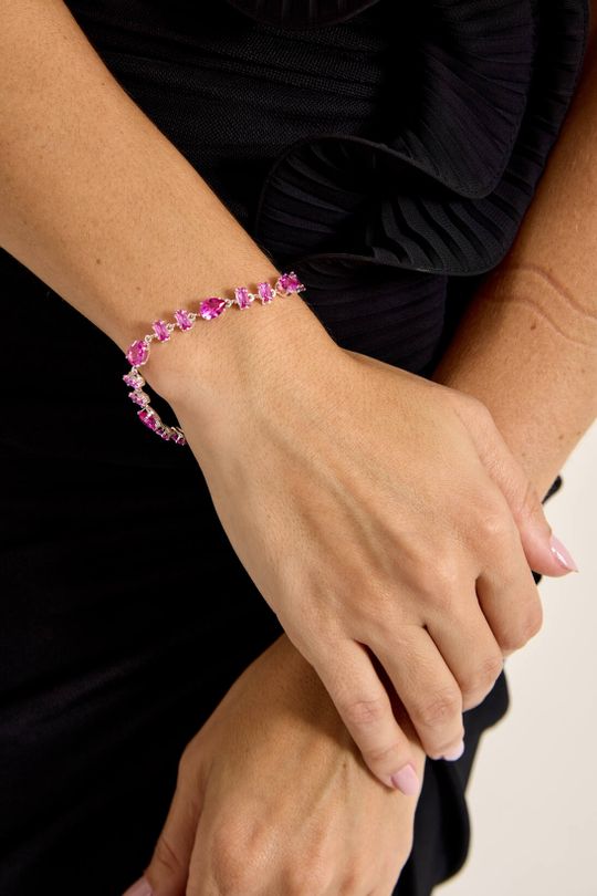 Foto do produto Pulseira Pink Cristais