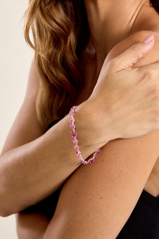 Foto do produto Pulseira Pink Cristais