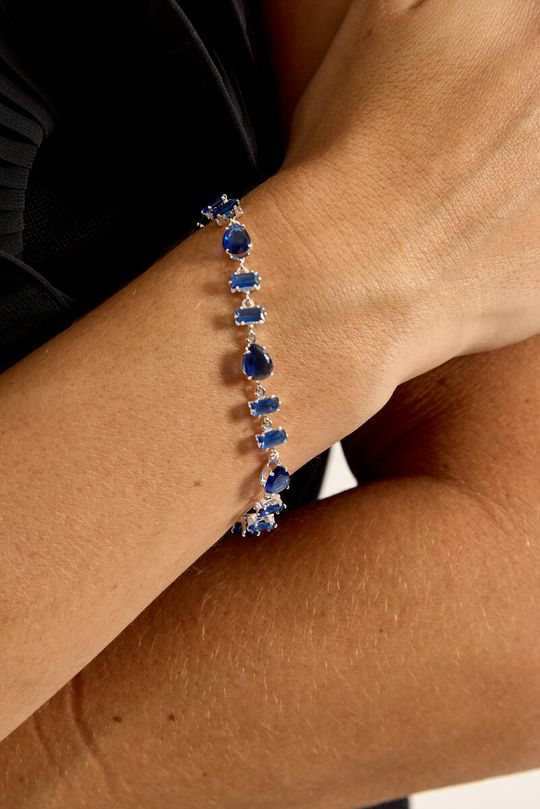 Foto do produto Pulseira Azul Marinho Cristais