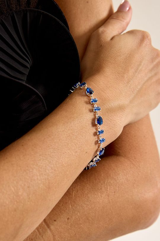 Foto do produto Pulseira Azul Marinho Cristais