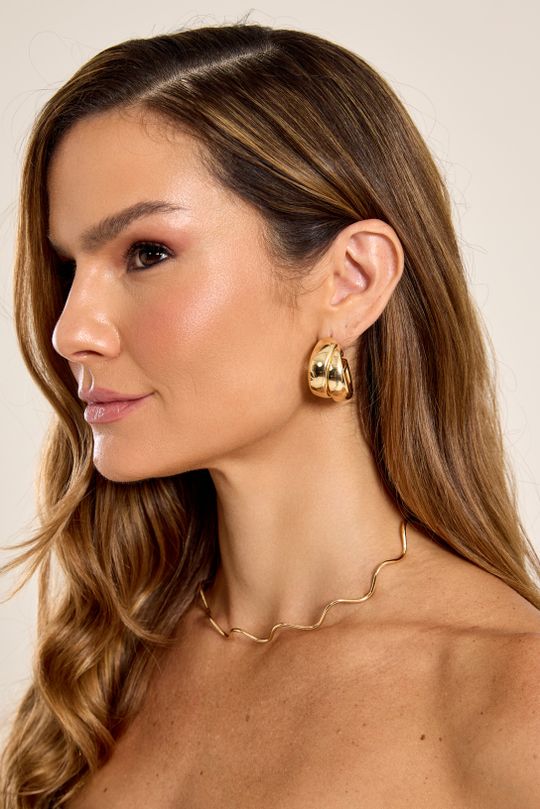 Foto do produto Brinco Dourado Alessia 