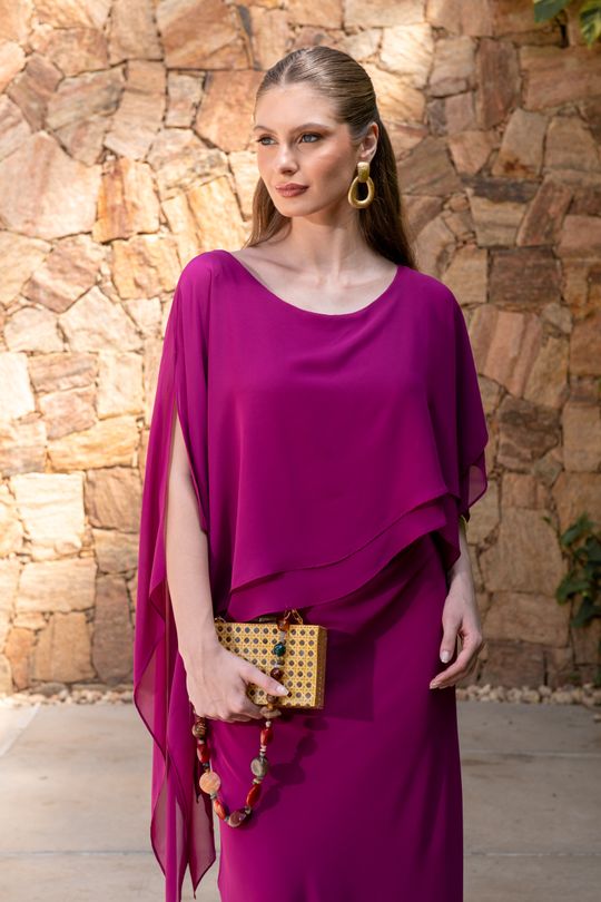 Foto do produto Vestido Longo Fúcsia Hungria