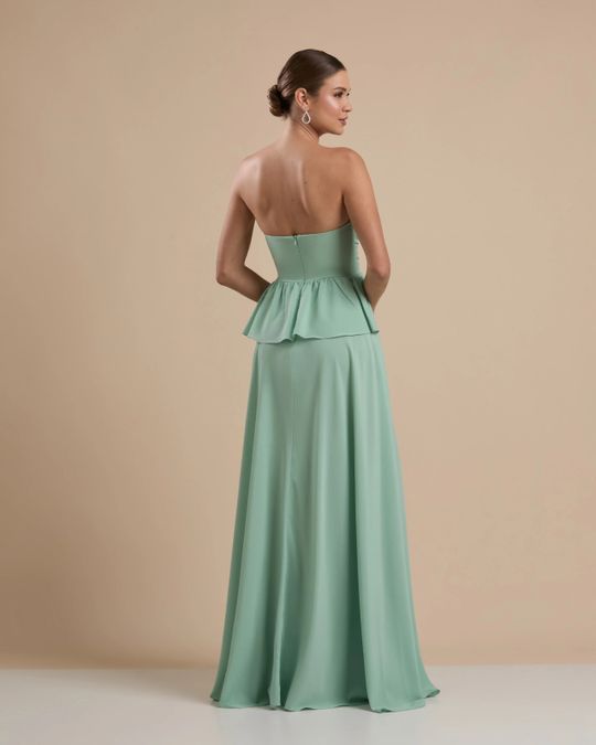 Foto do produto Vestido Longo Verde Menta Chile 