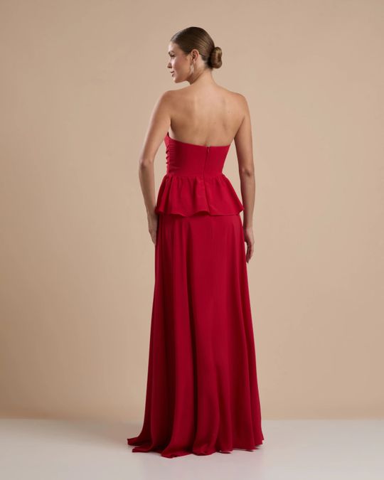Foto do produto Vestido Longo Vermelho Chile 