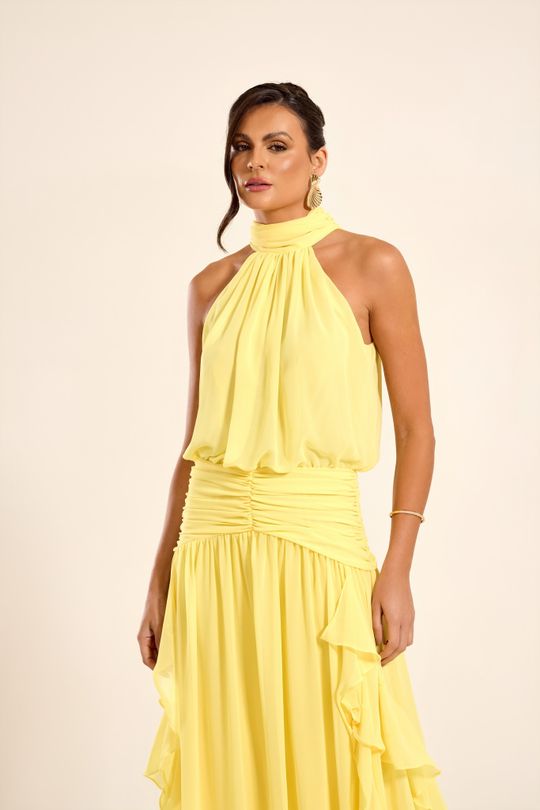 Foto do produto Vestido Longo Amarelo Lisboa