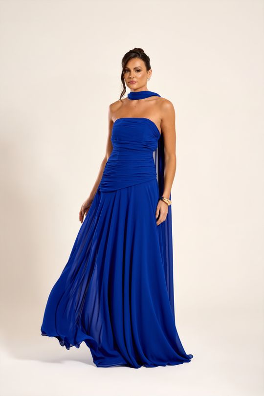 Foto do produto Vestido Longo Azul Royal Algarve 