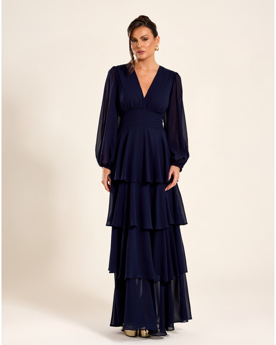 Foto do produto Vestido Longo Azul Marinho  Nice