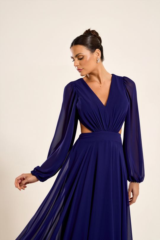 Foto do produto Vestido Longo Azul Marinho Patagônia