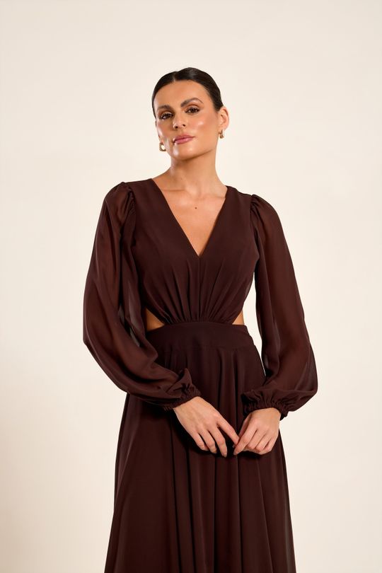 Foto do produto  Vestido Longo Marrom Patagônia