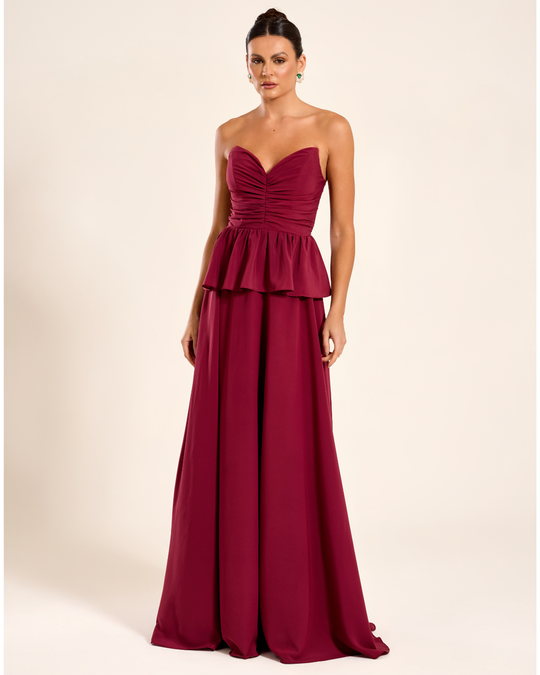 Foto do produto Vestido Longo Marsala Chile 