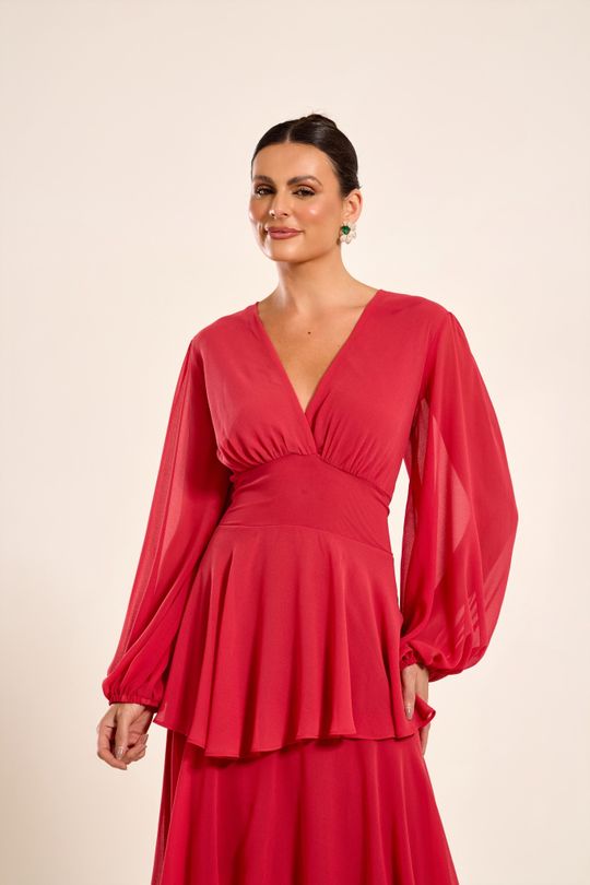 Foto do produto Vestido Longo Terracota Claro Nice