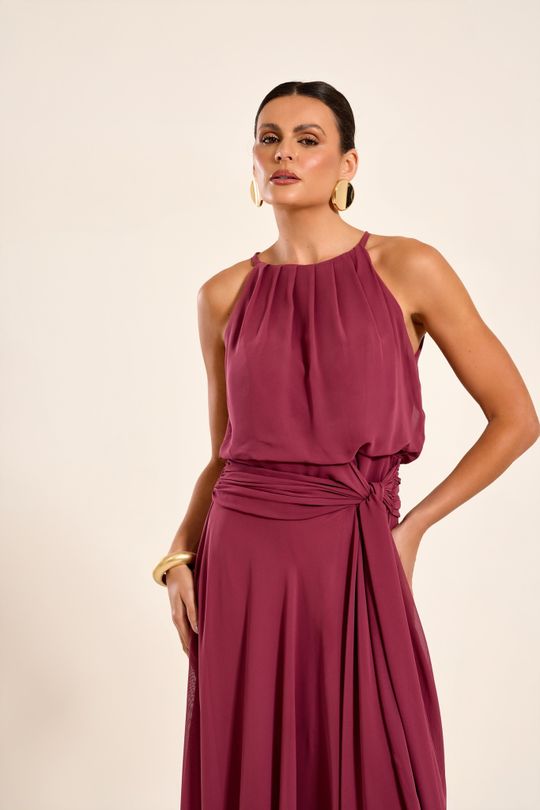 Foto do produto Vestido Longo Rosa Canela Sevilha