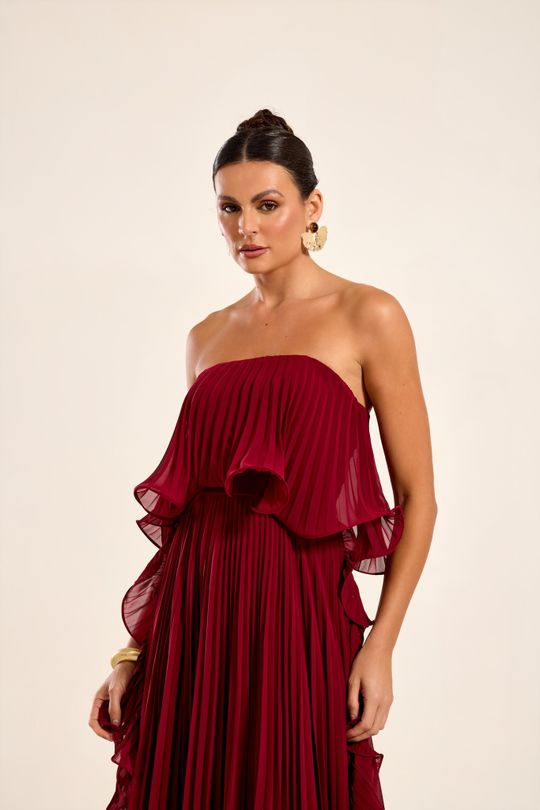 Foto do produto  Vestido Longo Marsala Petra