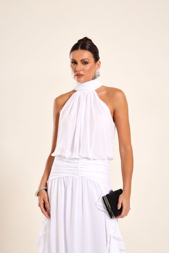 Foto do produto Vestido Longo Branco Lisboa