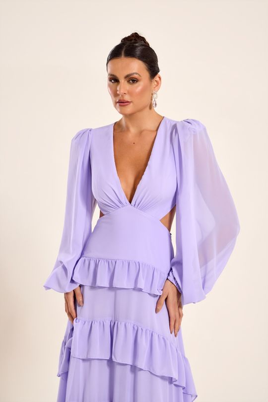 Foto do produto Vestido Longo Lilás Trancoso