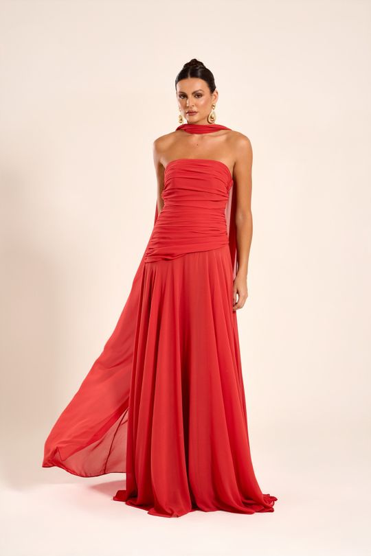 Foto do produto Vestido Longo Terracota Algarve
