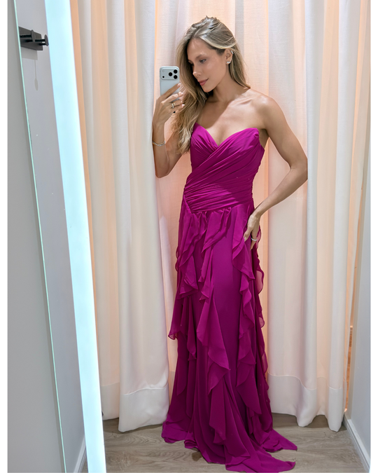 Foto do produto Vestido Longo Fúcsia  Califórnia 