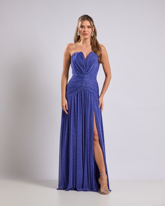 Foto do produto  Vestido Longo Azul Bic Atenas
