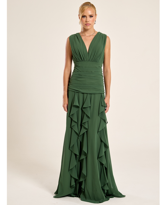 Foto do produto Vestido Longo Verde Oliva Tahiti