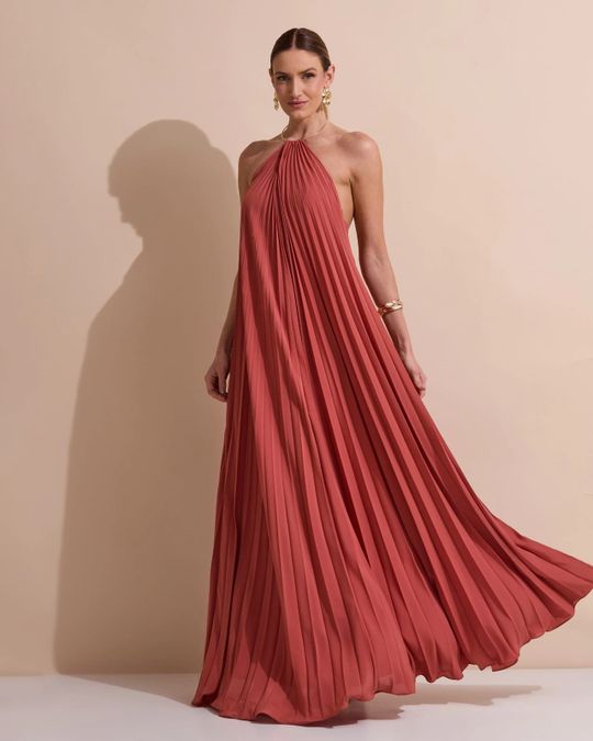 Foto do produto Vestido Longo Terracota Ravello 