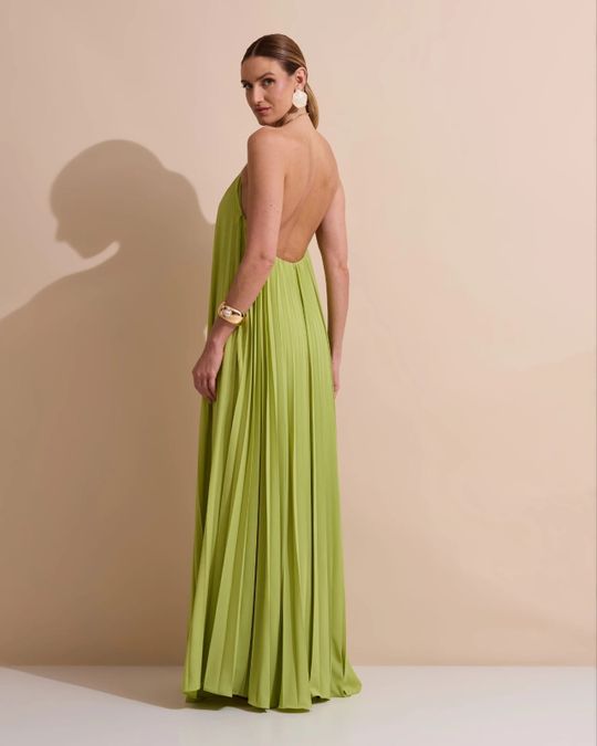 Foto do produto Vestido Longo Verde Lima Ravello