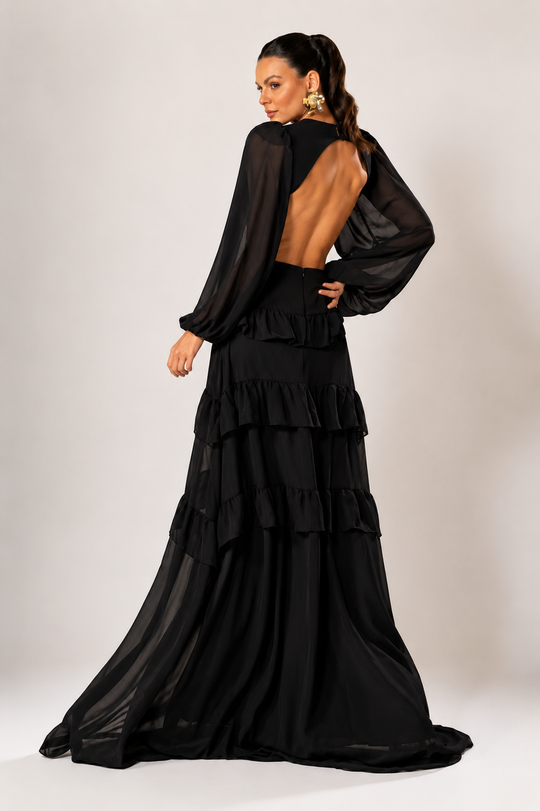 Foto do produto Vestido Longo Preto Trancoso