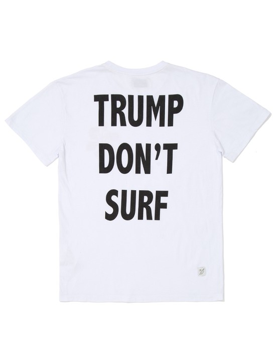 T-Shirt Trump Don't Surf Branca