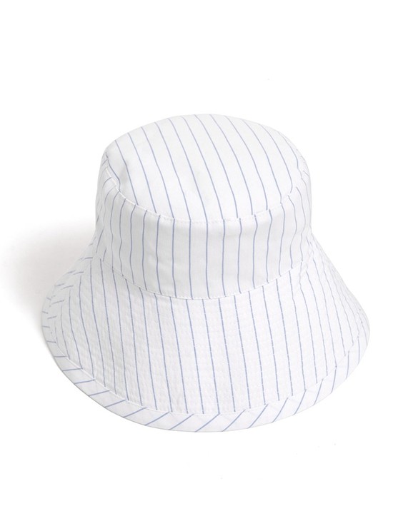 Chapéu Branco Listrado