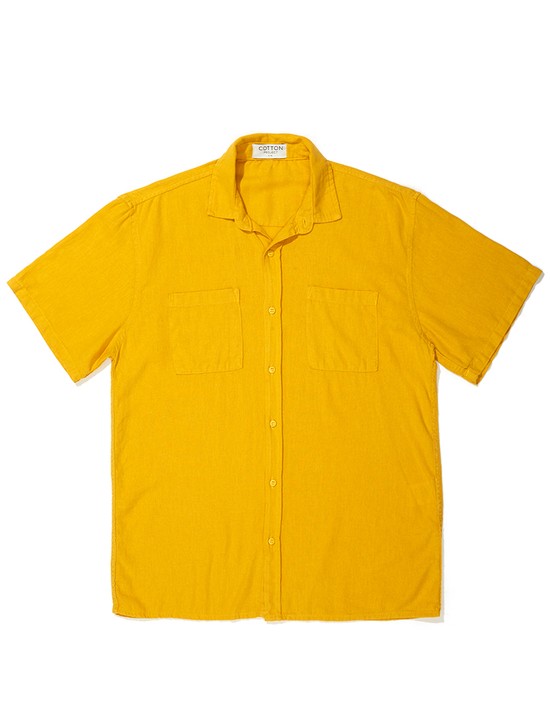 Camisa Linho Amarela