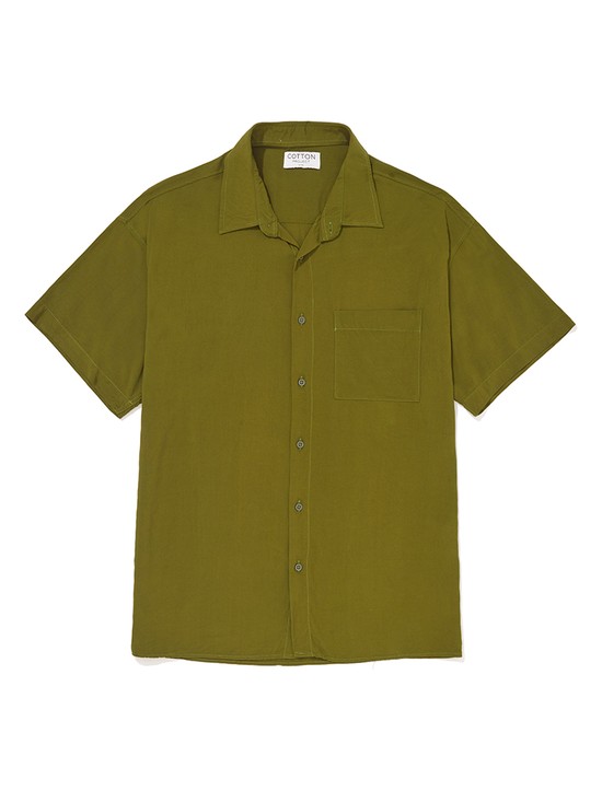 Camisa Visco Manga Curta Verde