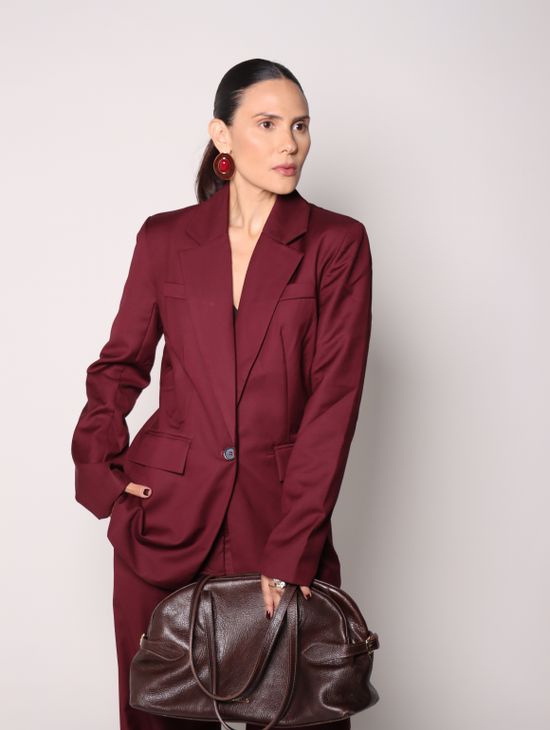 Blazer Alfaiataria Luiza -Vinho