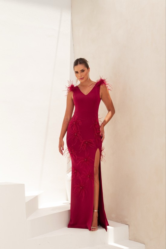 Vestido Darlene Marsala 