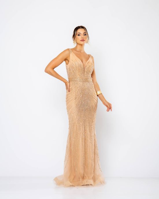 Vestido Longo Laiane Dourado