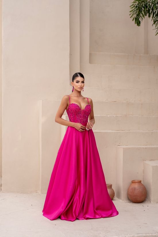 Vestido Longo Maria Luiza Pink