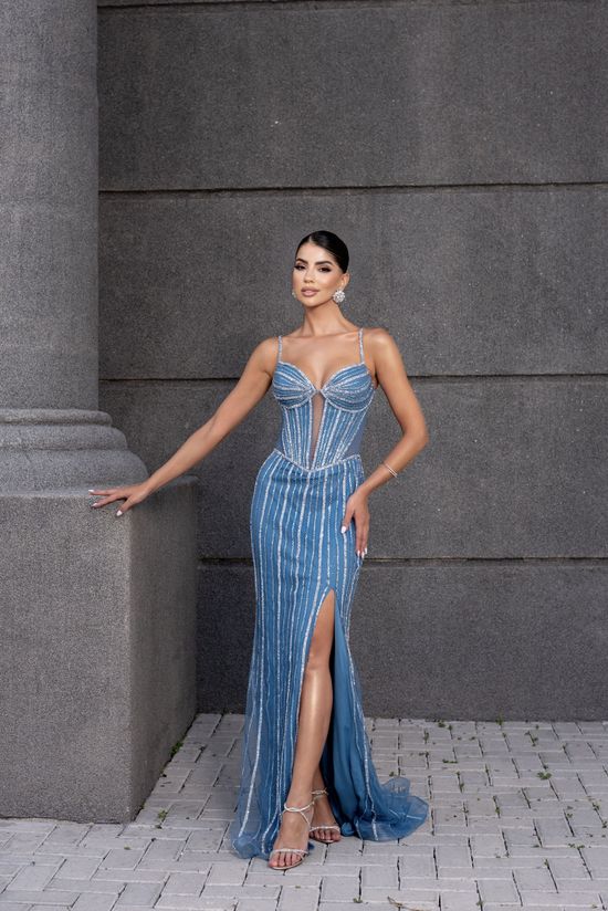 Vestido Longo Kimberly Azul