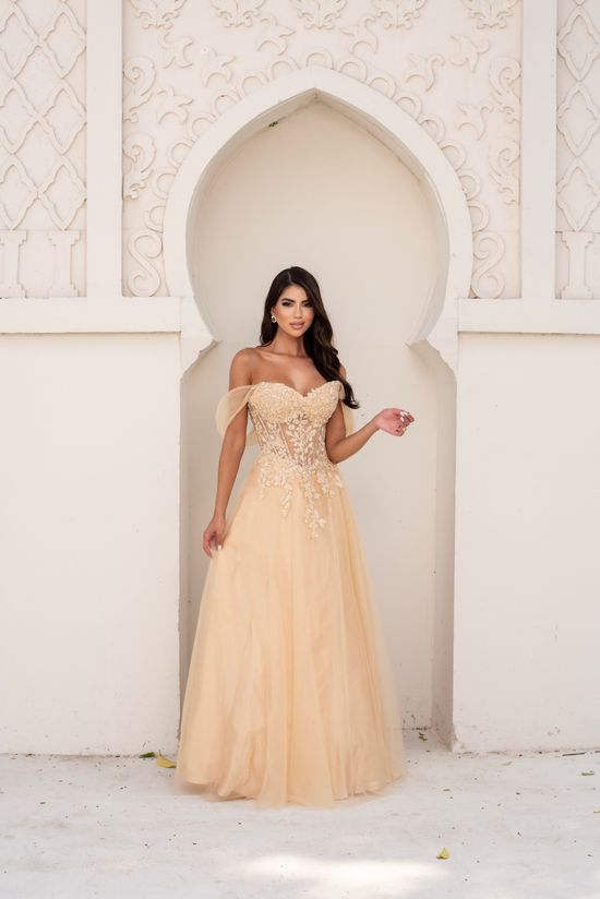 Vestido Longo Dione Dourado