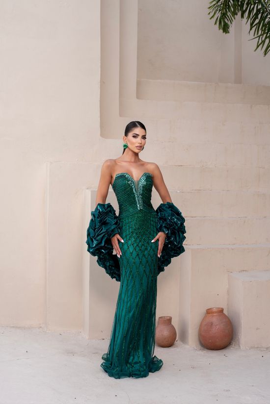 Vestido Longo Solange Verde Esmeralda