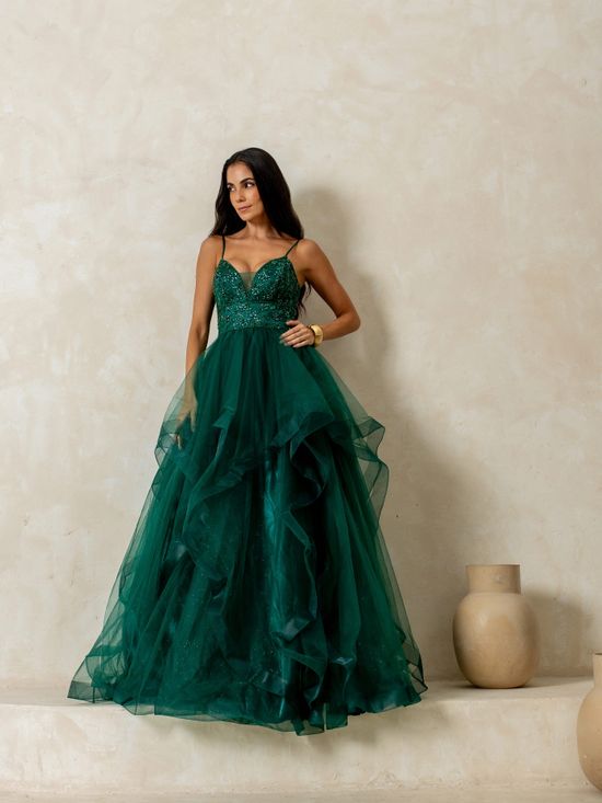 Vestido Longo Sienna Verde Esmeralda