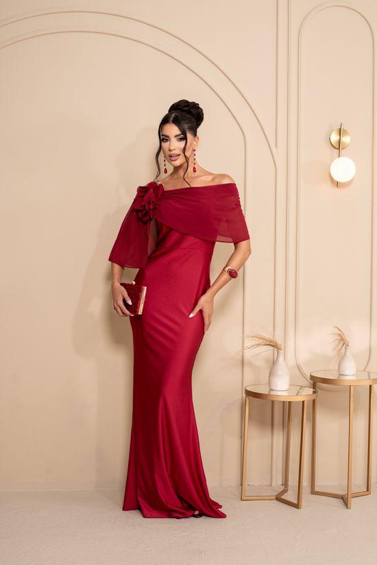 Vestido Longo Emanuelly Marsala