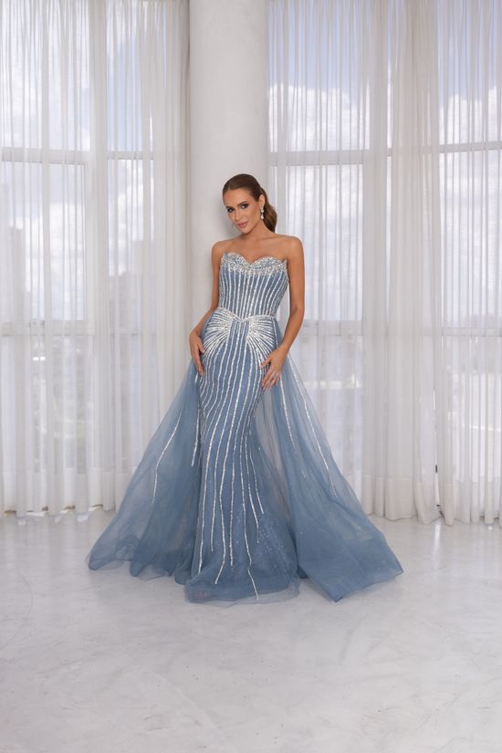 Vestido Longo Shirley Azul 