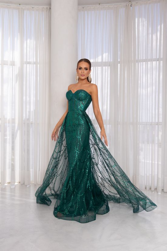 Vestido Longo Valentina Verde Esmeralda 